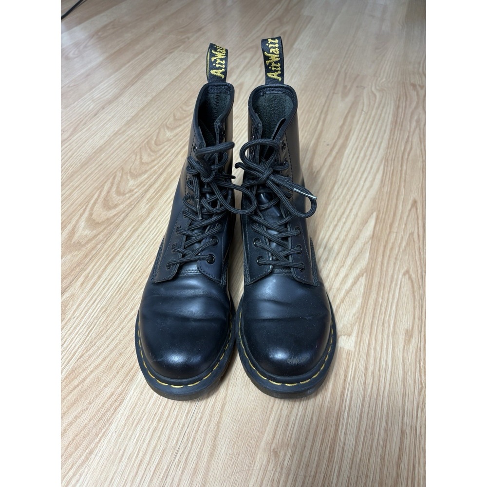 Doc Dr Martins Women's Leather Black Boots Size 7 Grunge Punk Goth Lace Up